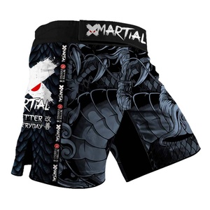 Short de combat MMA pour hommes No Gi BJJ Grappling Short en micro tissu sublimé BJJ Jiu Jitsu Kimono Grappling Shorts pour entraînement MMA Vente en gros - Product Image 5