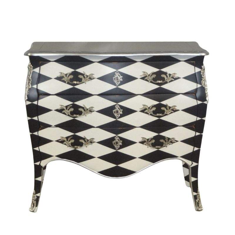 Black+White+Silver Painted