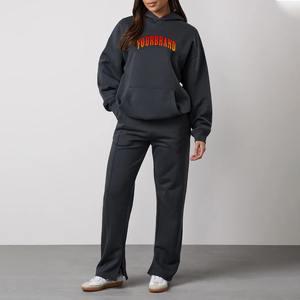 Conjunto Deportivo de 2 Piezas para Mujer, Invierno, Fitness, Jogging, Personalizado con Serigrafía y Bordado, Sudadera con Capucha de Manga Larga de Algodón, OEM ODM - Product Image 5