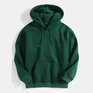High quality 100% cotton green blank hoodie streetwear fashion custom men hoodies available in wholesale prices