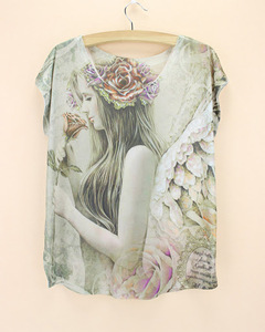 Robe T-shirt décontractée et tendance pour femme, imprimée sur mesure, coupe ajustée, écologique, à manches courtes et col rond, en tissu tricoté 100 % coton, idéale pour l'été - Product Image 2