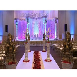 Boda real Fibra Mandap Alemania Hermosa Ceremonia de matrimonio del Reino Unido Artesanía Pilares Mandaps Destino Eventos Mandapam Diseños - Product Image 2