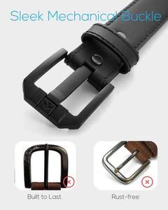 Correa de cintura para vestido de hombre marrón claro de alta calidad, cinturón de cuero de vaca genuino hecho a mano, hebilla de acero, tendencia personalizada Pakistán - Product Image 4