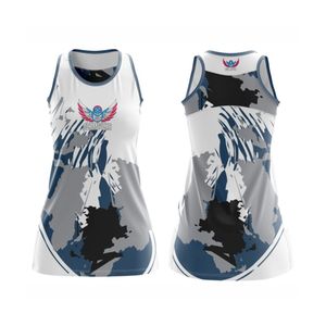 Maillots de netball réversibles personnalisés pour hommes, sans manches, imprimés, imperméables, sans coutures, en spandex/coton, séchage rapide - Product Image 6