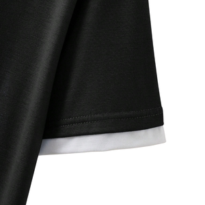 <b>Men</b> Crew Neck <b>Short</b> <b>Sleeve</b> Jersey T-<b>Shirt</b> <b>Black</b> Contrast Trim Casual Regular Fit Soft Lightweight Letter Quick-Dry Breathable - Product Image 6