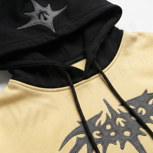 Sudadera con Capucha de Otoño Invierno, Estilo Urbano, Mezcla de Algodón, Tendencia Hip Hop, Sudadera Personalizada en Color Tejido - Product Image 4