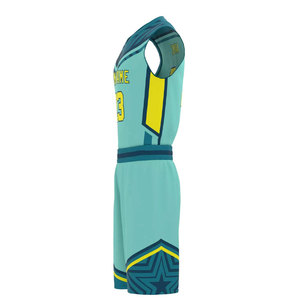 Offre Spéciale – Ensemble d'uniformes de basketball personnalisés imprimés par sublimation à bas prix, grande taille, anti-transpiration et antibactérien - Product Image 3