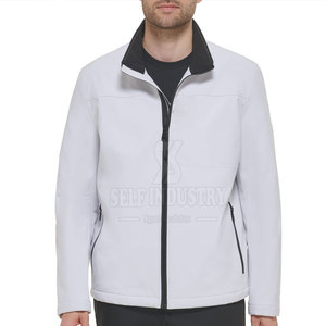 Chaqueta de invierno Softshell con cuello levantado para hombre de diseño personalizado con logotipo frontal opción al por mayor disponible - Product Image 1
