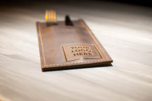 Porte-Couverts Pliable de Luxe en Cuir Véritable Écologique pour Restaurant, Emballage de Couverts Fait Main, Look Élégant LCH-0007 - Product Image 3