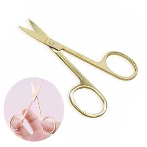 Tijeras de Manicura Profesionales para Diestros, Duraderas, de Acero Inoxidable, con Punta Recta y Afilada para Cejas, Uñas y Cutículas, Cuidado Personal - Product Image 3