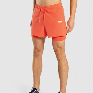 Shorts décontractés pour hommes en polyester/spandex, personnalisables, écologiques, à séchage rapide, respirants, taille mi-haute avec cordon de serrage, couleur unie - Product Image 1
