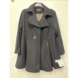 Laundry by Shelli Segal Cappotto da donna doppiopetto con gonna, invernale, nero, XX-Large, in tessuto intrecciato - Product Image 3