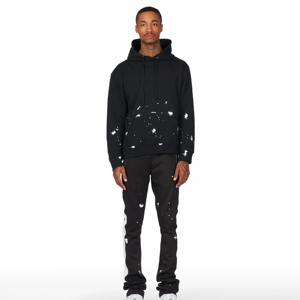 Vente en gros 100% coton Survêtements évasés pour hommes Logo imprimé Pantalons de survêtement et ensembles de sweat à capuche Costume de survêtement évasé respirant - Product Image 5