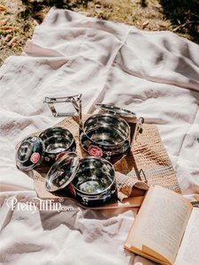 Hot Selling 4-Layer Stainless Steel Stackable <b>Tiffin</b> Bento Lunch <b>Box</b> Stainres Steel Food Storage Container for School - Product Image 3