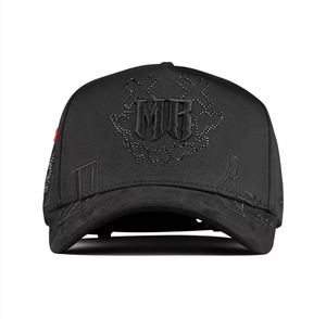 Casquette Dandy de haute qualité à 5 panneaux en suède satiné vintage, à simple boutonnage, avec boucle sur le devant, visière incurvée, noire, modèle <span class=keywords><strong>Joker</strong></span>, avec 5 éléments distinctifs - Product Image 3