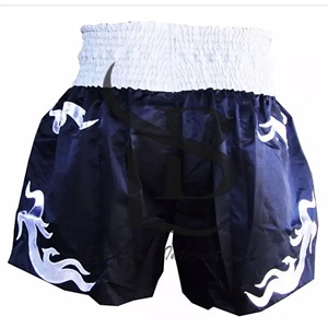 กางเกงขาสั้นสำหรับผู้ชายกางเกงมวยไทยขาสั้นผ้าไนลอนโพลีเอสเตอร์ออกแบบโลโก้ระบายอากาศได้ดี - Product Image 4