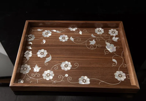 Bandeja para servir de madera personalizada de fabricante confiable con fregona, ideal para regalos personales y presentaciones elegantes - Product Image 3