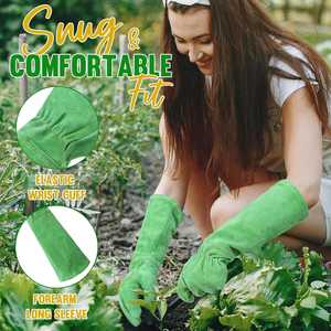 Gants de jardinage en cuir de haute qualité pour femmes et hommes Preuve d'épine Rose Fleurs Élagage pour creuser la plantation dans les travaux de jardinage en plein air - Product Image 6