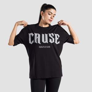 Courageous Tee Black 100% Cotton Jersey <b>Bow</b> Collar Fitted Loose Fit Options Diamond Mesh Hole Decorations One XS/XXS Available - Product Image 5