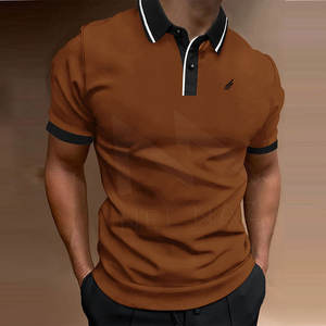 Verano Plain Slim Fit Polo Camisetas Venta al por mayor Moda Hombres Polo Camiseta Diseño personalizado manga corta Hombres Polo Camisetas - Product Image 2
