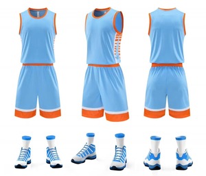 Ensemble de maillots de basket-ball pour hommes, personnalisés, confortables, à séchage rapide, en stock, design, uniforme de basket-ball - Product Image 6