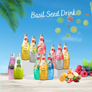 Bebida de cóctel de 290ml de alta calidad, el mejor precio, puré de jugo de semilla de albahaca Tropical OEM de Vietnam - Product Image 3