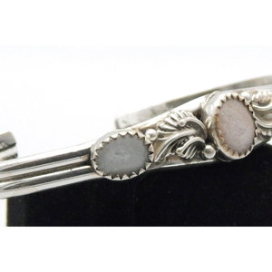 Stile vittoriano. 925 braccialetto di perline in argento Sterling con opali bianchi - Product Image 3