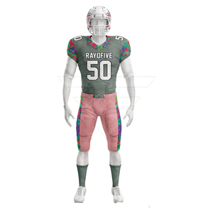Nouvelle arrivée, uniforme de football américain unisexe, respirant, manches courtes, vente en gros, vêtements d'équipe avec accessoires - Product Image 3