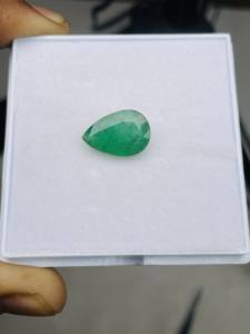 Esmeralda Natural de Zambia, Corte Pera, 6.31 Quilates, Piedra Preciosa de Buena Calidad, Lustre, Color Verde Agradable, Pulido Perfecto para Cualquier Joyería - Product Image 6