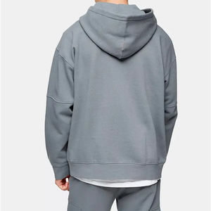 Últimas sudaderas con capucha de lana de algodón de moda para hombres personalizadas con impresión de descarga bolsillos delanteros personalizados sudaderas con capucha de varios colores para hombres - Product Image 4