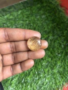 Forme de mélange de quartz rutile doré naturel de qualité AAA + pierre précieuse en vrac personnalisée pour la fabrication de bijoux - Product Image 3