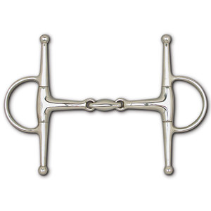 6 1/2 acier inoxydable pleine joue 16mm 3 pièces Snaffle Embouchure Produits d'équitation Cheval Équestre Cheval Bouche Bit par Human Tools - Product Image 1