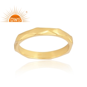 Anillo de Plata de Ley 925 Chapado en Oro de 18K Hecho a Mano, Joyería Fina para Mujer, Regalo para Ella - Product Image 1