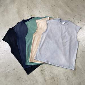 Logotipo personalizado chaleco camiseta gimnasio entrenamiento Streetwear sin mangas T-shrit hombres Stringer Tank Top Boxy camiseta para hombres DDP envío - Product Image 5