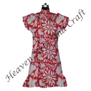 Custom Made <b>Block</b> <b>Printed</b> Cotton Short Sleeveless Tops Hand <b>Block</b> <b>Printed</b> Women Causal Cotton Wear Hand <b>Printed</b> Top - Product Image 3