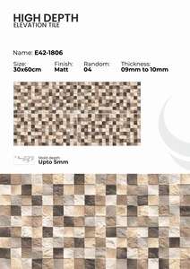 Diseño de Elevación Moderno y Lujoso Logrado con Azulejos de Porcelana de Alto Relieve con Acabado Mate de 300x600 mm - Product Image 2