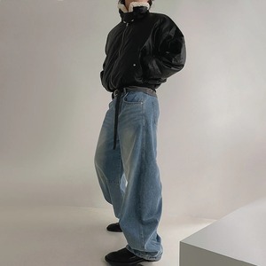 Veste en cuir d'hiver pour homme en toile de peau de vache, imperméable, respirante, écologique, style coréen, tendance, haut de gamme, longueur standard - Product Image 4