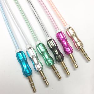 Cable de Audio Auxiliar Estéreo de 3.5mm, Macho, Chapado en Oro, Conductor de Cobre Desnudo, Combinación de Nailon Trenzado, 3 Metros, para Uso Telefónico - Product Image 3