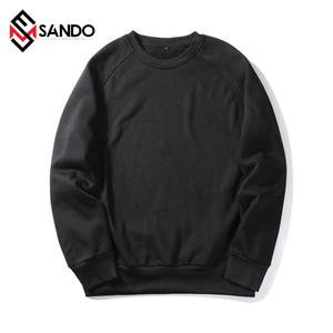 OEM Custom Logo 100% Cotton Heavyweight Embossed Pullover Men's Winter <b>Fleece</b> <b>Sweatshirt</b> Solid Crewneck Hoodies <b>Sweatshirts</b> - Product Image 2