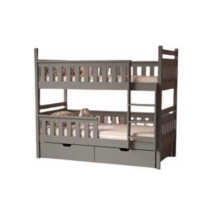 Venta caliente Litera de madera de diseño moderno de lujo para dormitorio con dos cajones Muebles para niños Fábrica directa - Product Image 1