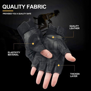 2024 couleur personnalisée et Logo gants de moto sans doigts Pakistan fait des gants de sport de course en cuir - Product Image 6
