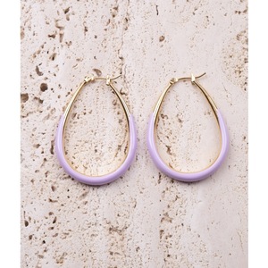 YXQ E01 color colore schiuma acquamarina orecchini in acciaio inox con smalto anelli moda - Product Image 2