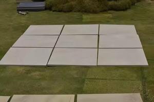 Azulejo de porcelana mate R11 de 20mm de espesor para exteriores, 60x90cm, piedra de martillo, Beige, resistente, suelo antideslizante, Ceramika - Product Image 2