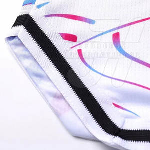 Pantalones cortos de baloncesto de poliéster 100% de alta calidad para hombre, cintura media, secado rápido, transpirable, cierre elástico, calle alta, Color sólido - Product Image 5