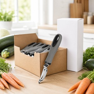 Éplucheur pivotant en acier inoxydable à lame droite, éplucheur <span class=keywords><strong>de</strong></span> légumes avec poignée ergonomique, ustensile <span class=keywords><strong>de</strong></span> <span class=keywords><strong>cuisine</strong></span> pour les cuisiniers à domicile, vente en gros - Product Image 1