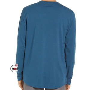 <b>Men's</b> High Quality Long Sleeve Crew Neck Casual Tee Lightweight Poplin Fabric Breathable Soft Quick Dry Customizable Blank - Product Image 2