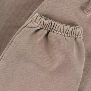 Wholesale Custom Sweat Pants Trousers 100% Cotton Washed <b>Oversized</b> <b>Sweatpants</b> Baggy Wide Leg Sweat Jogger Track men's trousers - Product Image 3