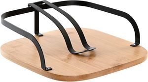 Best Sale Luxury Black Square Metal Napkin Holder Wooden Base Bamboo Paper Material Kitchen Dining <b>Tabletop</b> Countertop <b>Storage</b> - Product Image 6