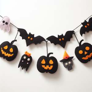 Espeluznante hecho a mano lana de Nueva Zelanda personalizable Halloween guirnalda-Festival fiesta decoración del hogar - Product Image 6