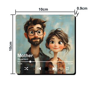 Nam châm tủ lạnh âm nhạc cổ điển tùy chỉnh EffiPrint được cá nhân hóa với văn bản ảnh của bạn Hoàn hảo để trang trí tủ lạnh của bạn - Product Image 2